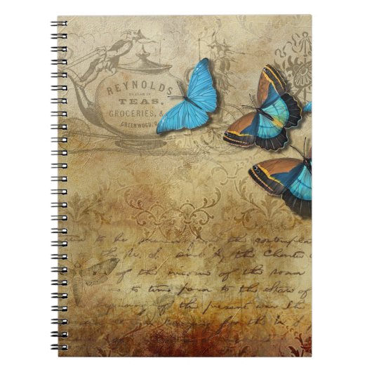 blauwe vlinders notitieboek (Voorkant)