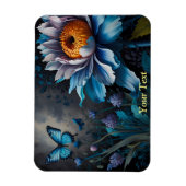 Blauwe vlinders op Sinaasappel Bloom Magneet (Verticaal)