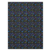 Blauwe vlinders op zwart tafelkleed (Voorkant)