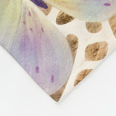 Blauwe Vlinders Organisch Bruin Dierenpatroon Fleece Deken (Hoek)