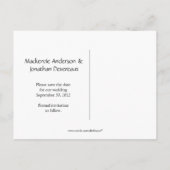 Blauwe vlinders Paarse wervelingen Bewaar de datum Aankondigingskaart (Achterkant)