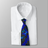 Blauwe vlinders Patroon 2506. D Gray BG Stropdas (Gebonden)