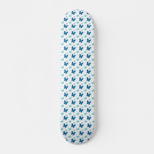 blauwe vlinders persoonlijk skateboard (Voorkant)