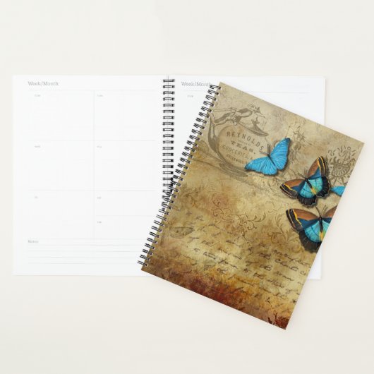  blauwe vlinders planner (Display)