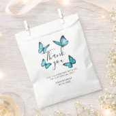 Blauwe vlinders. Romantische bruiloft dank u Bedankzakje (Geknipt)