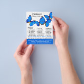 Blauwe Vlinders, Schoonheidsspecialiste, Schoonhei Flyer (Hand)