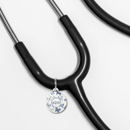 Blauwe Vlinders Stethoscoop ID Label Huisdierpenning