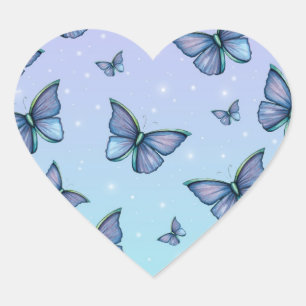 Blauwe Vlinders Stickers