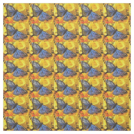 Blauwe Vlinders Stof (Swatch)