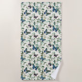 blauwe vlinders strandlaken (Voorkant)