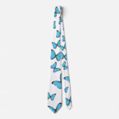 Blauwe vlinders stropdas (Voorkant)