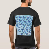 Blauwe Vlinders T-shirt (Achterkant)