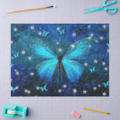 blauwe vlinders tissuepapier (Craft)