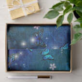 blauwe vlinders tissuepapier (Geschenk)