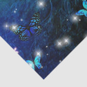 blauwe vlinders tissuepapier (Detail)