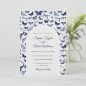 Blauwe Vlinders uit Grootmoeders Tijd Kaart (Staand voorkant)