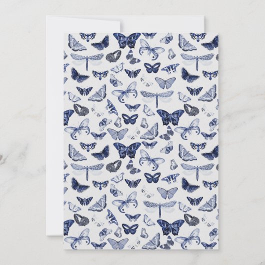 Blauwe Vlinders uit Grootmoeders Tijd Kaart (Achterkant)