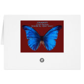 Blauwe Vlinders, Vaderdag Wenskaart (Achterkant Horizontaal)