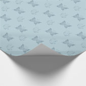 Blauwe vlinders Verjaardag Cadeaupapier (Hoek)