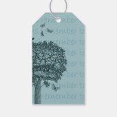 Blauwe Vlinders Vlinders Droomboom Cadeaulabel (Achterkant)