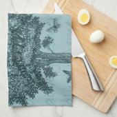 Blauwe Vlinders Vlinders Droomboom Theedoek (Quarter Fold)