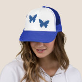 Blauwe Vlinders, Vrouwen Wit en Koninklijk Trucker Pet (In situ)