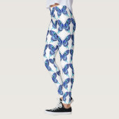 Blauwe vlinders wit leggings (Links)
