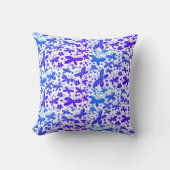 Blauwe vlinders worp kussen (Voorkant)