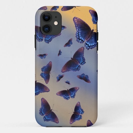 Blauwe Vlinders Zonsopgang Case-Mate iPhone Case (Achterkant)