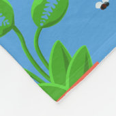 blauwe vlinderval fleece deken (Hoek)