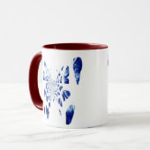 Blauwe vlindervleugels mok (Voorkant links)