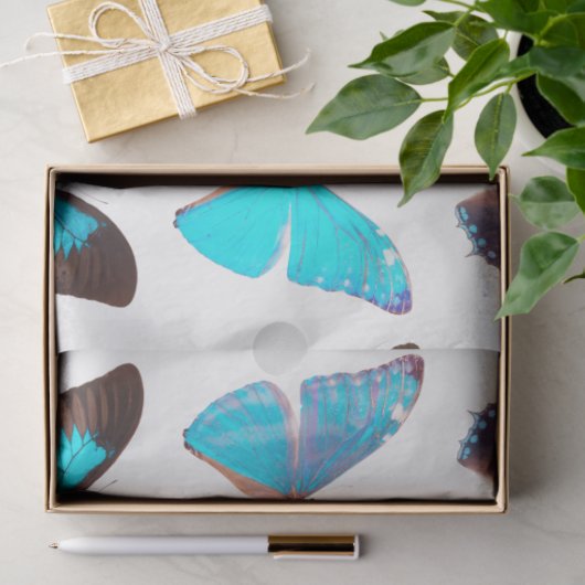Blauwe vlindervlinder Collectie ontkoppeling Tissuepapier (Geschenk)