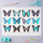 Blauwe vlindervlinder Collectie ontkoppeling Tissuepapier (Craft)