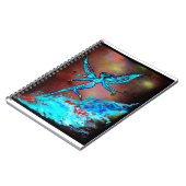 blauwe vlindervlinder met blauwe vlindervleugel notitieboek (Linkerzijde)