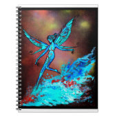 blauwe vlindervlinder met blauwe vlindervleugel notitieboek (Voorkant)