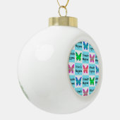 BLAUWE VLINDERWONDEREN GEBEUREN ONTWERP KERAMISCHE BAL ORNAMENT (Links)