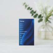 Blauwe vloeibare hedendaagse visitekaartje (Staand voorkant)