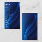 Blauwe vloeibare hedendaagse visitekaartje (Voorkant / Achterkant)