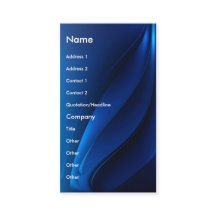 Blauwe vloeibare hedendaagse visitekaartje