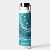 Blauwe, vloeibare marmer waterfles (Voorkant)