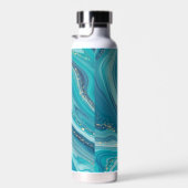 Blauwe, vloeibare marmer waterfles (Rechts)