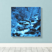 Blauwe vloerbek Fantasy Art Canvas Afdruk (Insitu (Houten vloer))