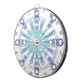 Blauwe Vlok IV Dartbord (Voorkant Rechts)