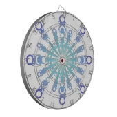Blauwe Vlok IV Dartbord (Voorkant Links)