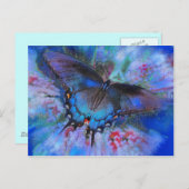 Blauwe vlucht, briefkaart (Voorkant / Achterkant)