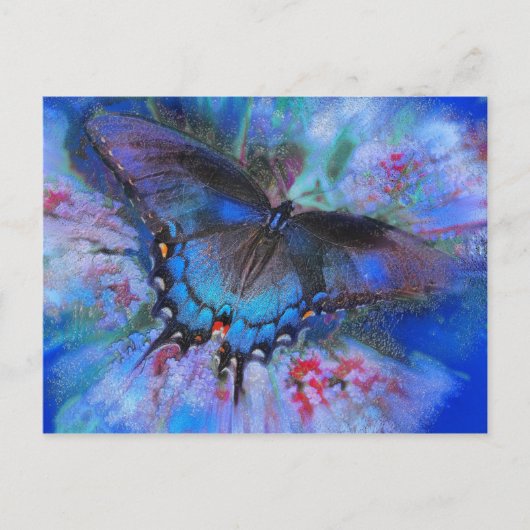 Blauwe vlucht, briefkaart (Voorkant)