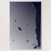 Blauwe vlucht legpuzzel (Verticaal)