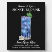 Blauwe Vodka Drank • PERSOONLIJKE Handtekeningdran Fotoplaat (Voorkant)