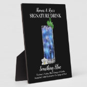 Blauwe Vodka Drank • PERSOONLIJKE Handtekeningdran Fotoplaat (Zijkant)
