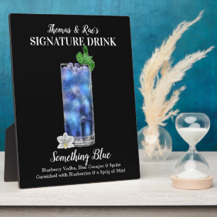 Blauwe Vodka Drank • PERSOONLIJKE Handtekeningdran Fotoplaat